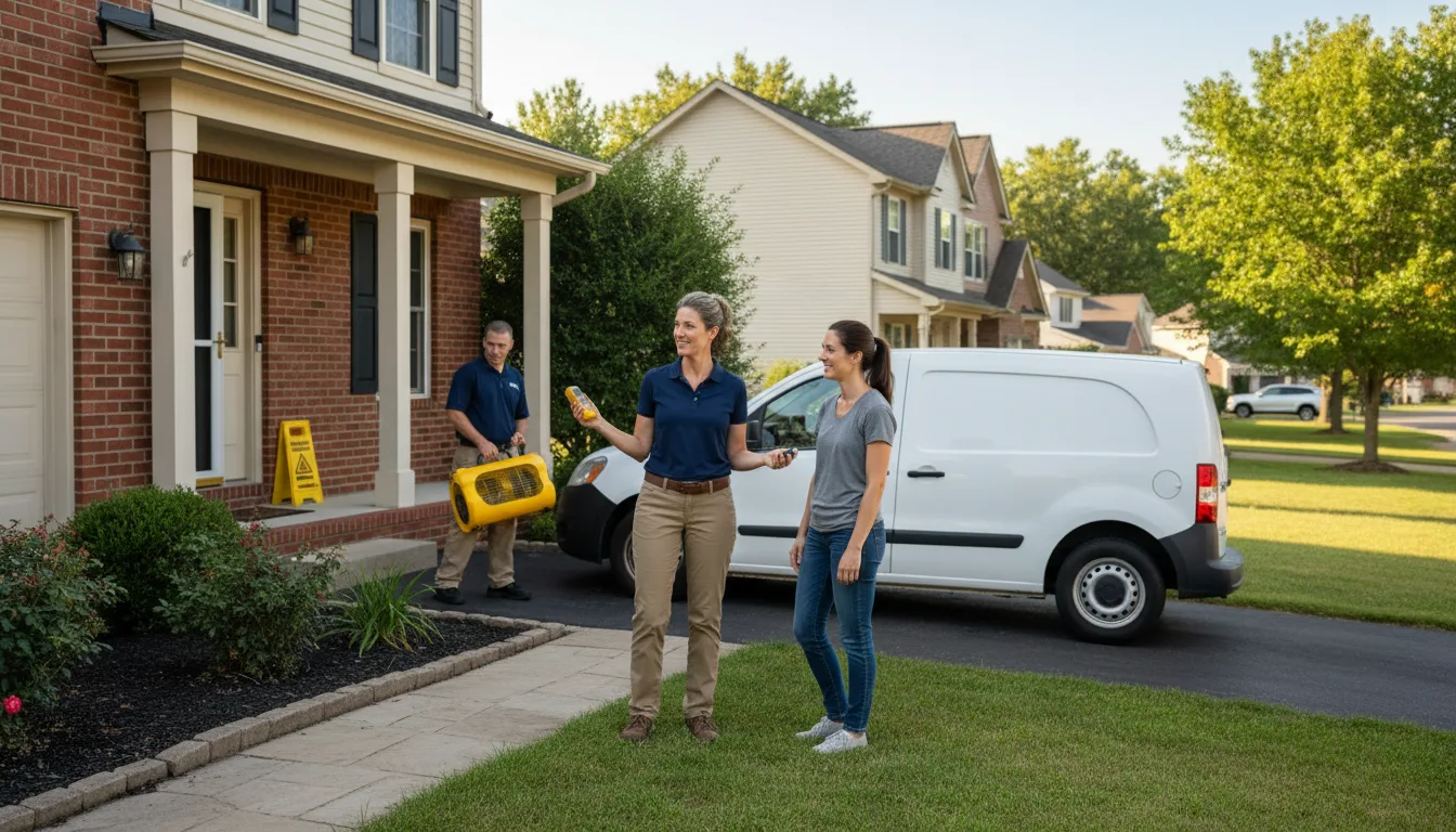 Residential water damage restoration in Springfield, NE